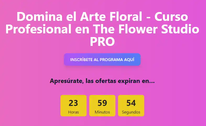 Curso Profesional en The Flower Studio Pro