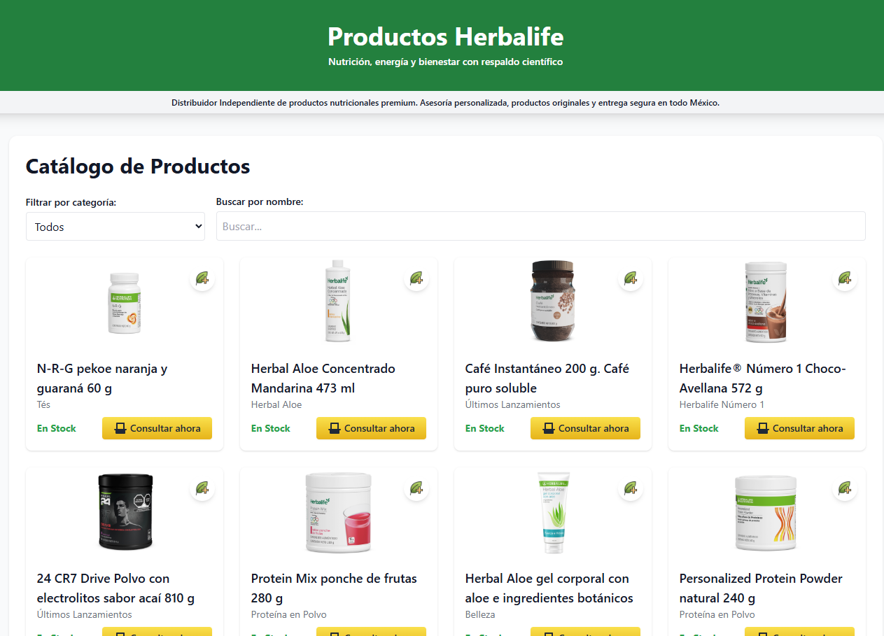 Catálogo productos herbalife